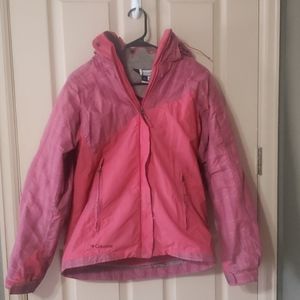 COPY - Pink fleeced line Columbia jacket!